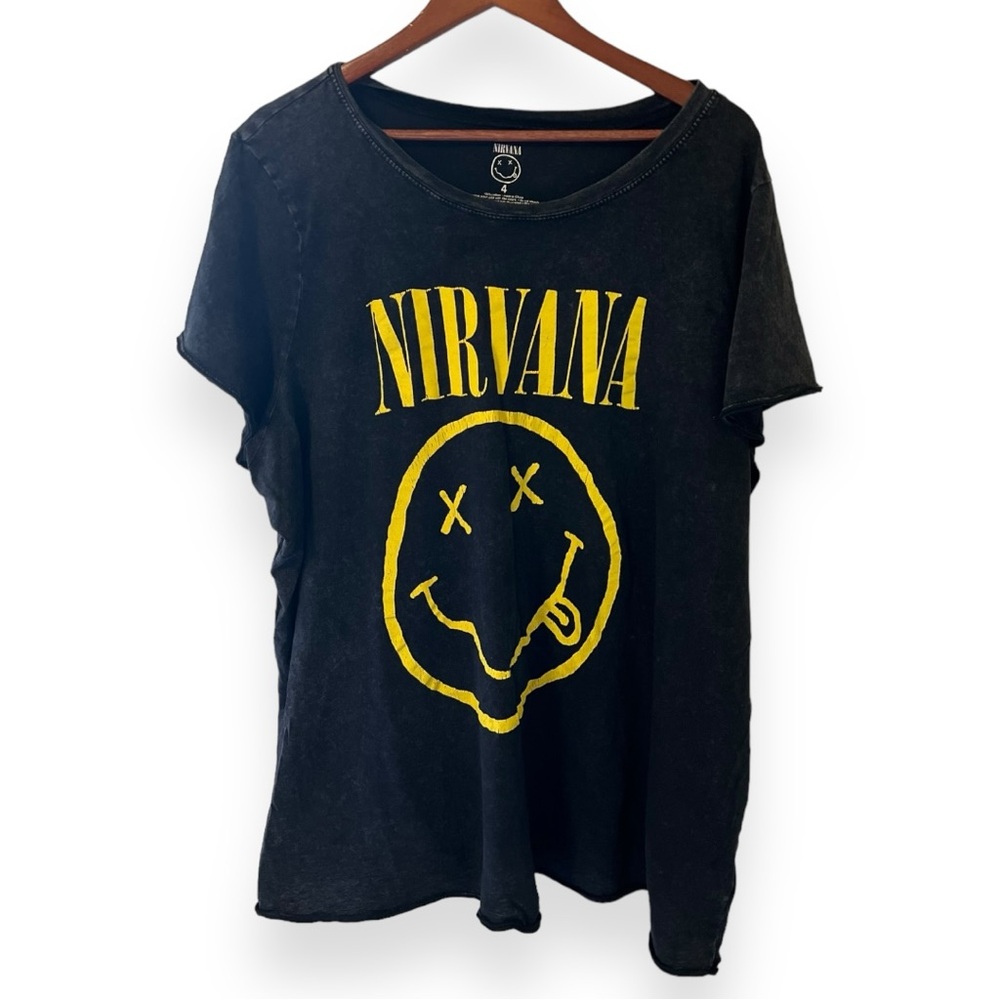 Torrid, Nirvana Mineral Wash Graphic Tee (Size 4)